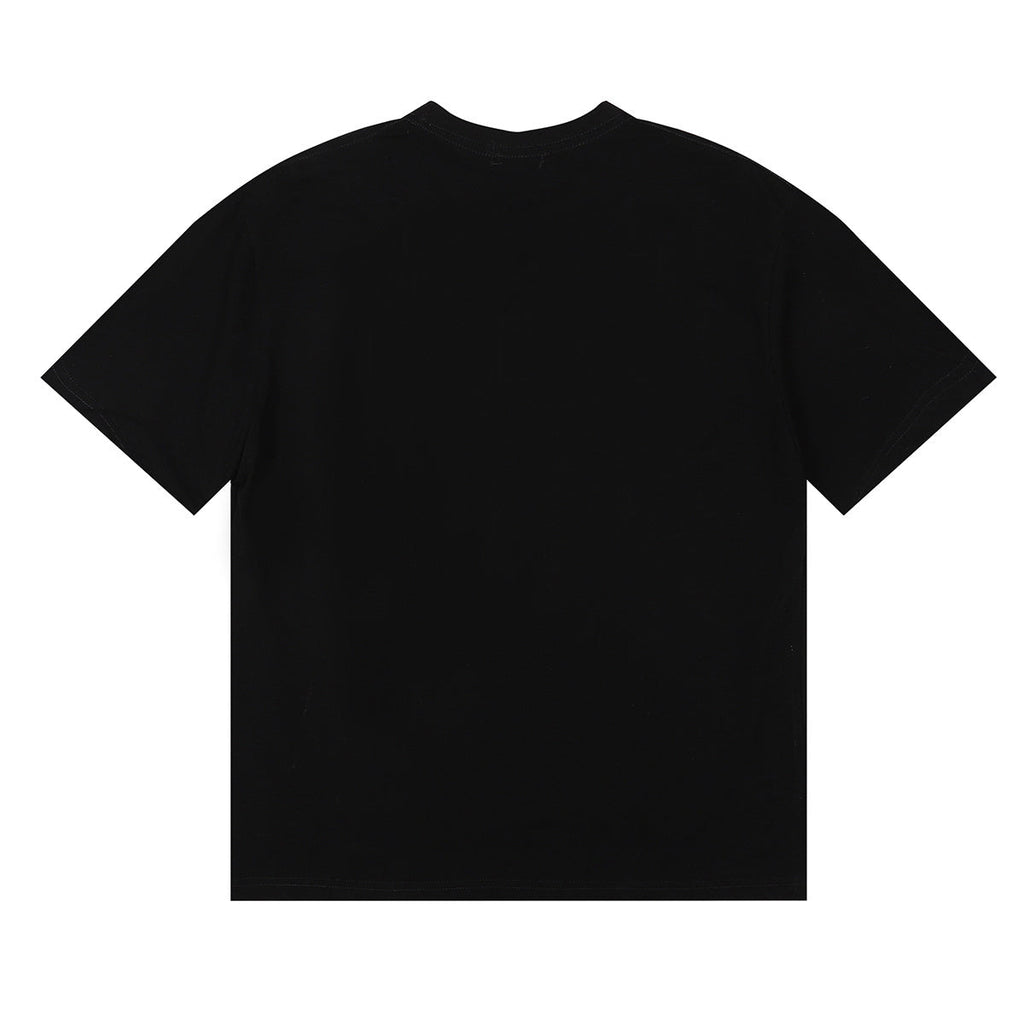 Rhude T-shirts Gothic Letter Badge Printing Cotton Casual Crew Neck Short Sleeve Men and Women