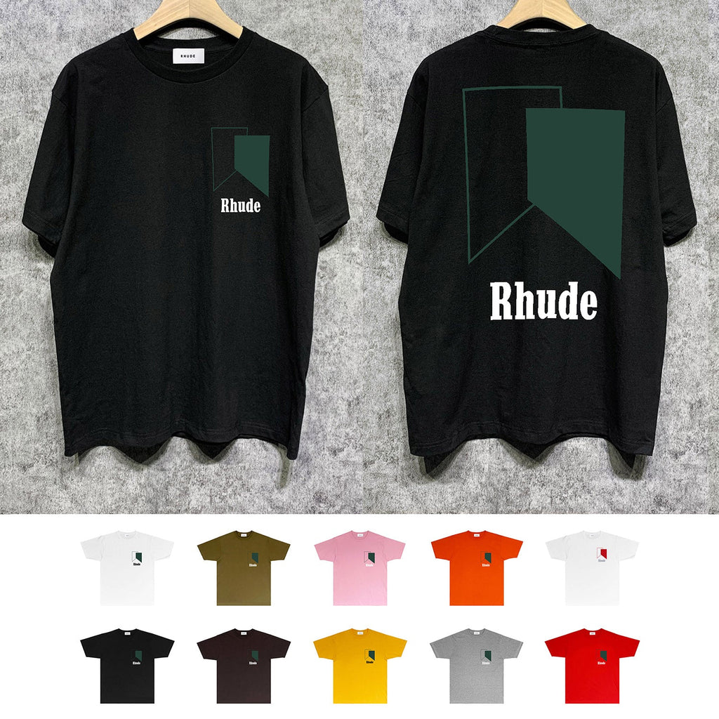 Rhude T-shirts Printed Trendy Pure Cotton