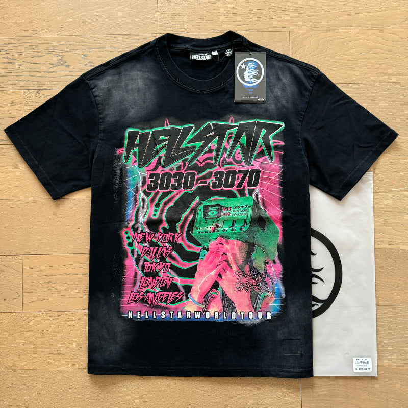 Hellstar T-shirts Washed Aging Process
