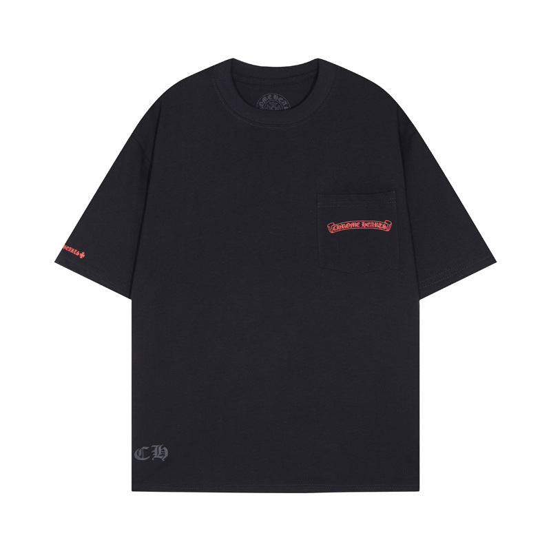 CHH Chrome Heart T Shirts Chrome Hearts Sanskrit Horseshoe Pattern Short Sleeve T-Shirt