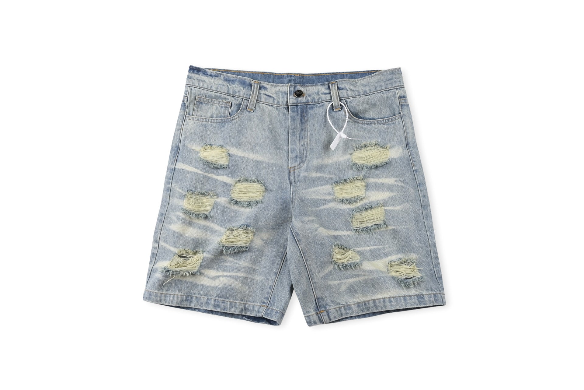 Hellstar Shorts Ripped Denim Sounds like Heaven Casual Pants