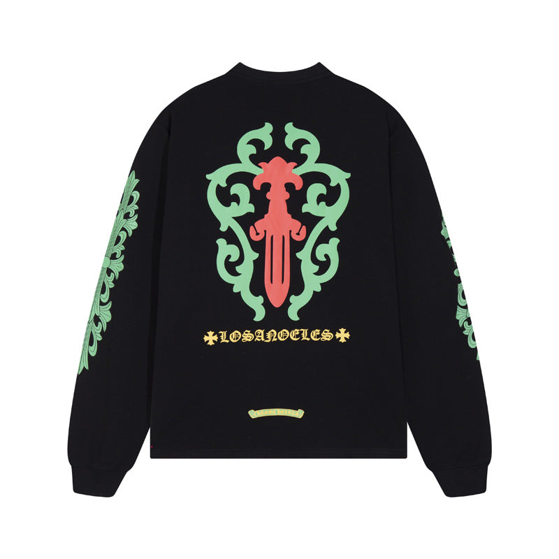 CHH Chrome Heart T Shirts Rose Cross Vine Sword Long Sleeve