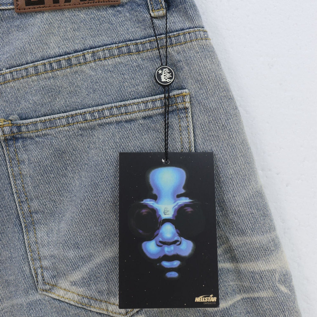 Hellstar Shorts Ripped Denim Shorts