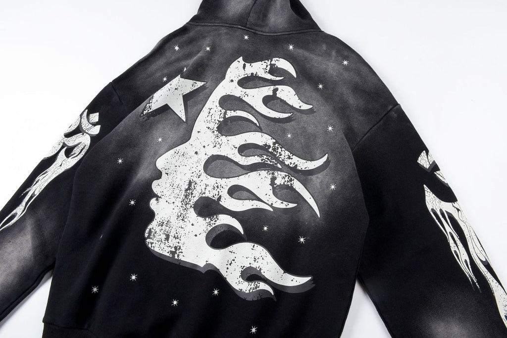 Hellstar Hoodie Vintage Distressed