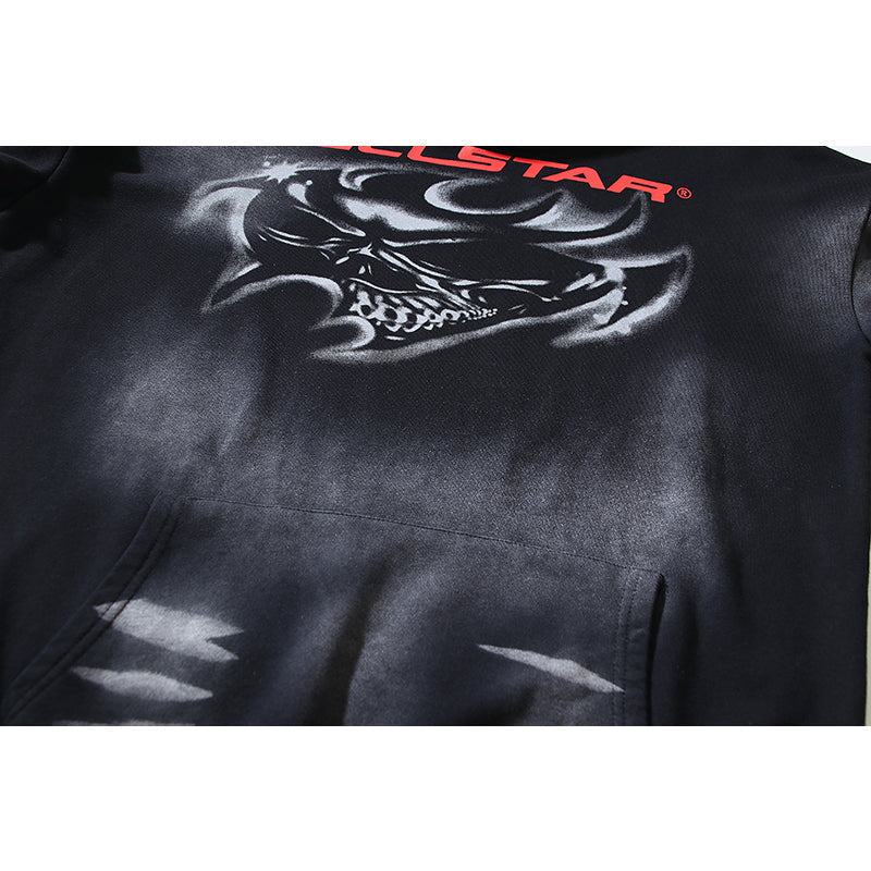 Hellstar Hoodie Wash and Do Old Casual Shorts Summer
